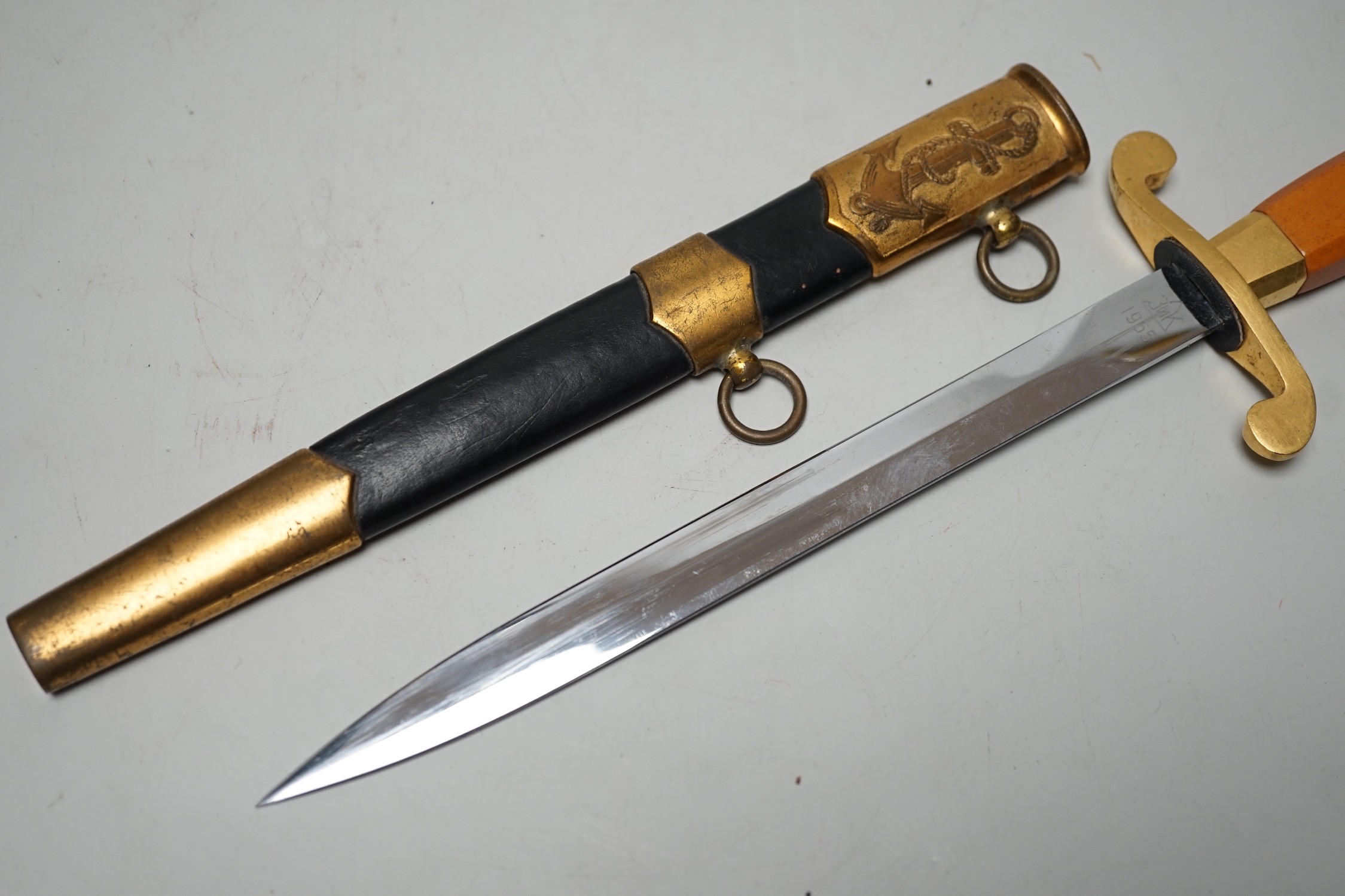 A USSR Soviet navy officer's dress dagger dated 1955